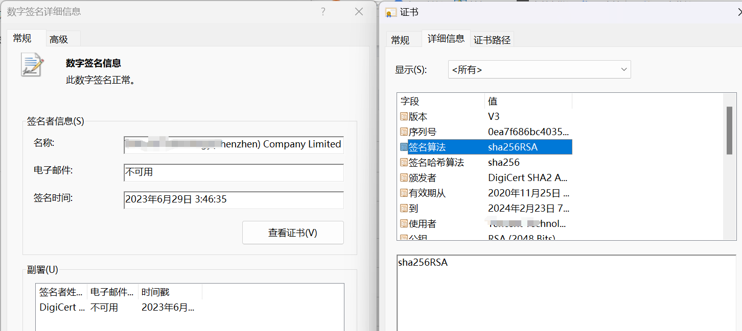 Inspecting a digital signature in Windows